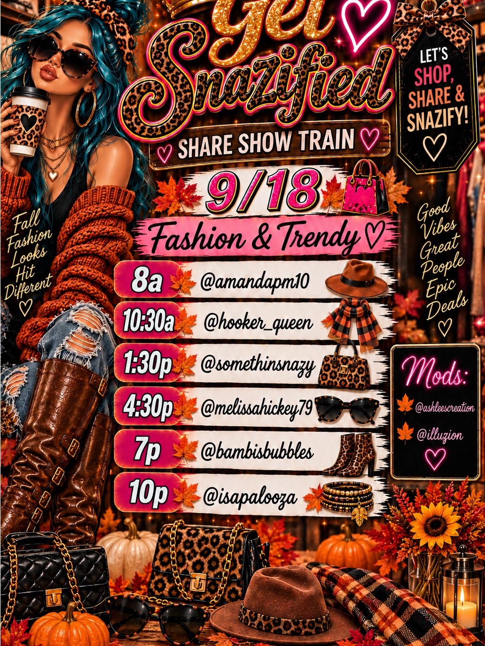 Get Snazzified Share Show Train